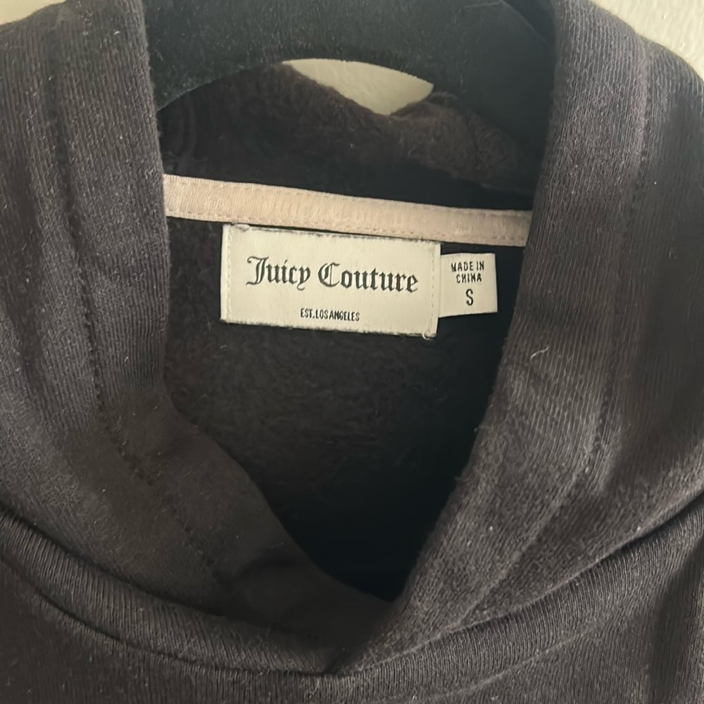 Juicy Couture Black Fitted Long Sleeve Hoodie - Picture 3 of 5